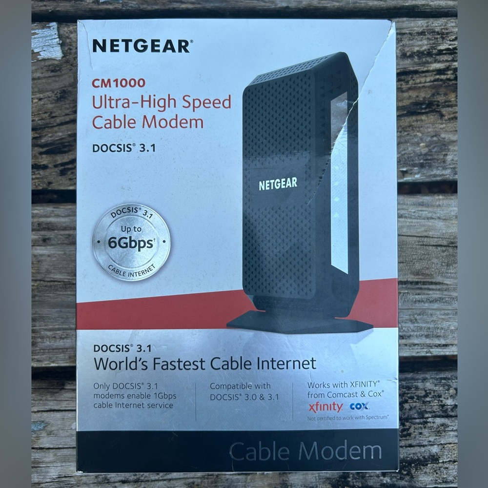 NETGEAR CM1000 Ultra-High Speed DOCSIS 3.1 Cable Modem Black  M8